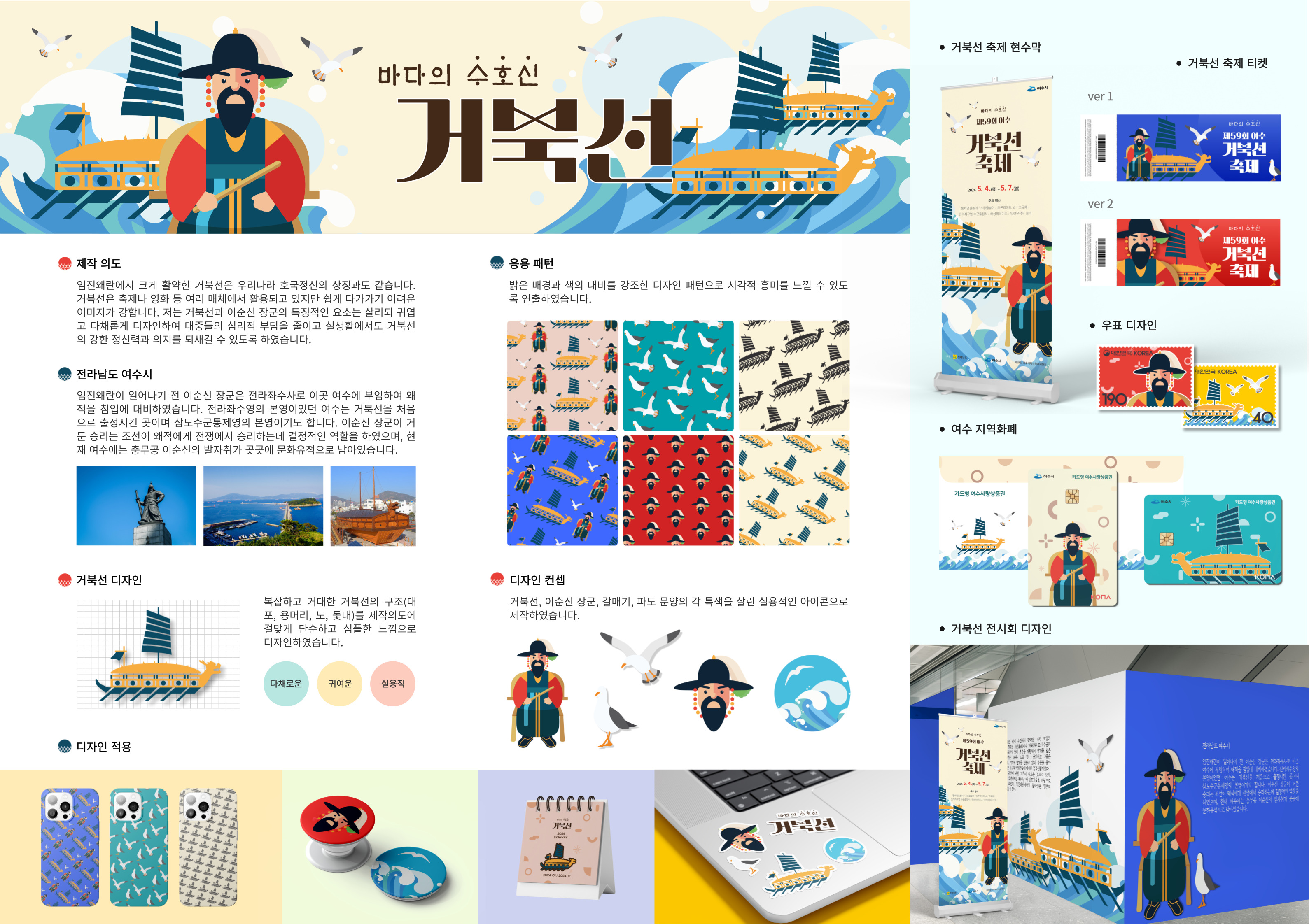 바다의 수호신 거북선 판넬